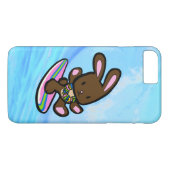 Coques Case-Mate iPhone Chocolat Hawaiian Surfing Bunny (Dos (Horizontal))