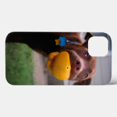 Coques Case-Mate iPhone Chocolat Lab Chiot avec balle (Verso (horizontal))