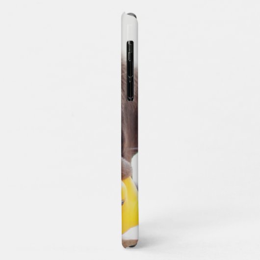 Coques Case-Mate iPhone Chocolat Labrador Puppy With Toy Duck (Dos/Gauche)