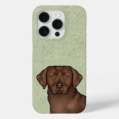 Coques Case-Mate iPhone Chocolat Labrador Retriever Lab Portrait de tête d (Verso)