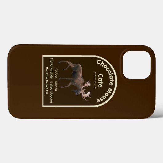 Coques Case-Mate iPhone Chocolat Moose Café (Verso (horizontal))