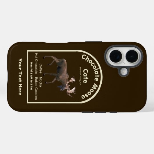 Coques Case-Mate iPhone Chocolat Moose Café (Verso (horizontal))