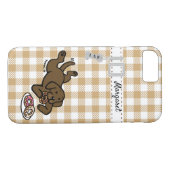 Coques Case-Mate iPhone Chocolat personnalisé Labrador et beignets (Dos (Horizontal))
