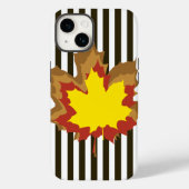 Coques Case-Mate iPhone Chocolat rayures automnales avec Feuilles (Verso)