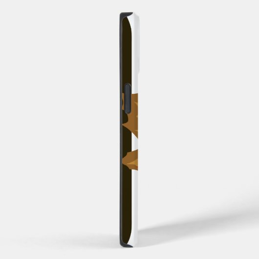Coques Case-Mate iPhone Chocolat rayures automnales avec Feuilles (Verso / Droite)