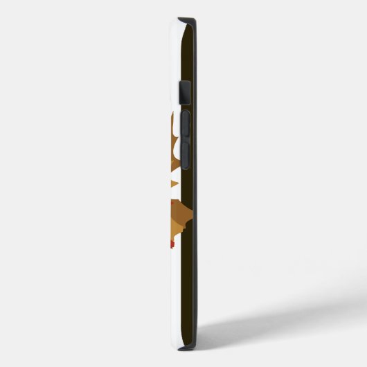 Coques Case-Mate iPhone Chocolat rayures automnales avec Feuilles (Verso / Gauche)