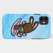 Coques Case-Mate iPhone Chocolat Surfing Bunny iPhone 5 Casemate (Dos (Horizontal))