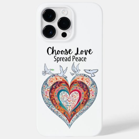 Coques Case-Mate iPhone Choisir l'amour répandre la paix (Verso)