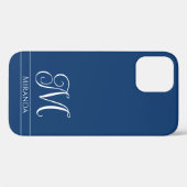 Coques Case-Mate iPhone Choisissez votre propre couleur - Monogramme minim (Verso (horizontal))