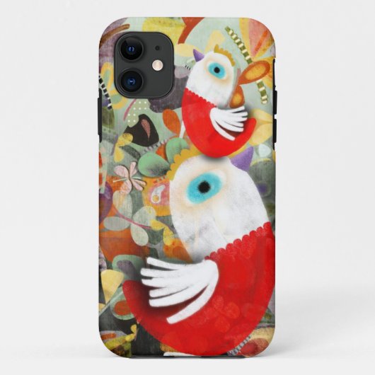 Coques Case-Mate iPhone Chooks de coq rouge sauvagine domestique (Dos)