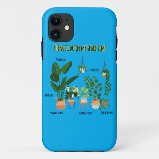 Coques Case-Mate iPhone Choses que je fais pendant mon temps libre - Jardi (Dos)
