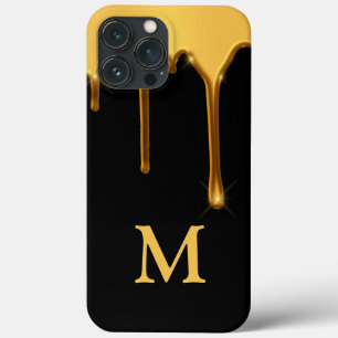 Case-Mate iPhone Case Chou de miel Noir Or Typographie Initiale Peigne d