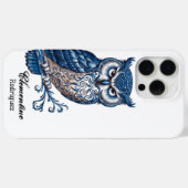 Coques Case-Mate iPhone Chouette à neige bleue (Verso (horizontal))