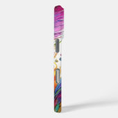 Coques Case-Mate iPhone Chouette arc-en-ciel au milieu des plumes (Verso / Droite)