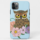 Coques Case-Mate iPhone Chouette aux fleurs pastel de printemps (Dos)