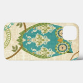 Coques Case-Mate iPhone Chouette avec Motifs circulaires (Verso (horizontal))