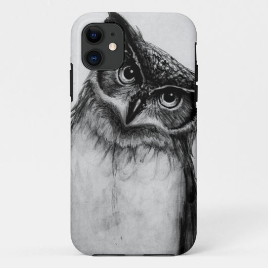 Coques Case-Mate iPhone Chouette B&W (Dos)
