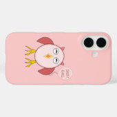 Coques Case-Mate iPhone Chouette Bébé Fille Rose Mignonne (Verso (horizontal))
