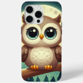 Coques Case-Mate iPhone Chouette bébé la nuit avec lune (Verso)