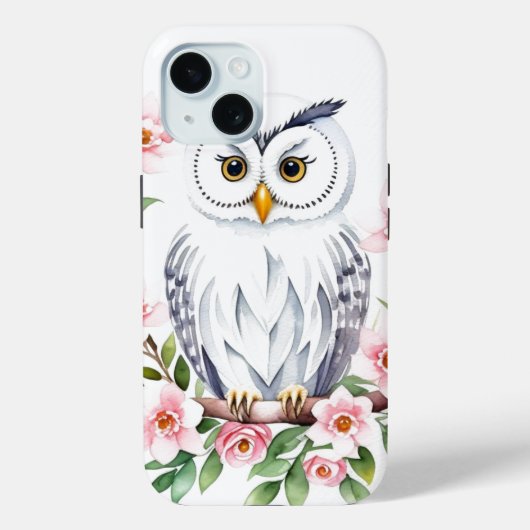 Coques Case-Mate iPhone Chouette blanche pour bébé (Verso)