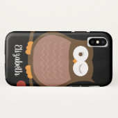 Coques Case-Mate iPhone Chouette Brown branchée avec boîtier de téléphone (Dos (Horizontal))
