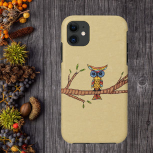Coque Case-Mate Pour iPhone Chouette Colorée Fantaisiste Branche