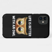 Coques Case-Mate iPhone Chouette cool Art Pour Hommes Femmes Oiseaux Noctu (Dos (Horizontal))