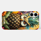 Coques Case-Mate iPhone Chouette d'ananas serène mignonne Imaginaire (Verso (horizontal))