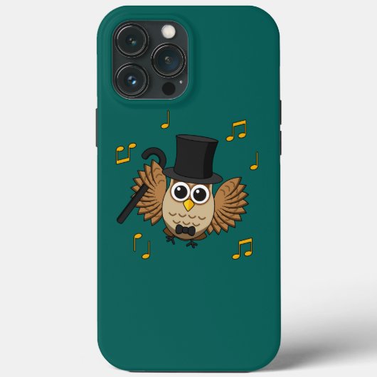 Coques Case-Mate iPhone Chouette dansante mignonne avec notes musicales De (Verso)