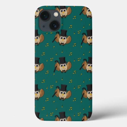 Coques Case-Mate iPhone Chouette dansante mignonne avec notes musicales De (Verso)
