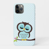 Coques Case-Mate iPhone Chouette de Cute Aqua (Dos)