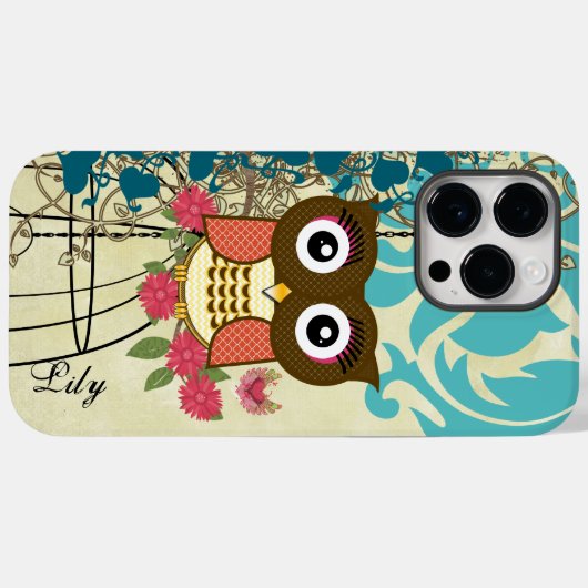 Coques Case-Mate iPhone Chouette de la Tangérine (Verso (horizontal))