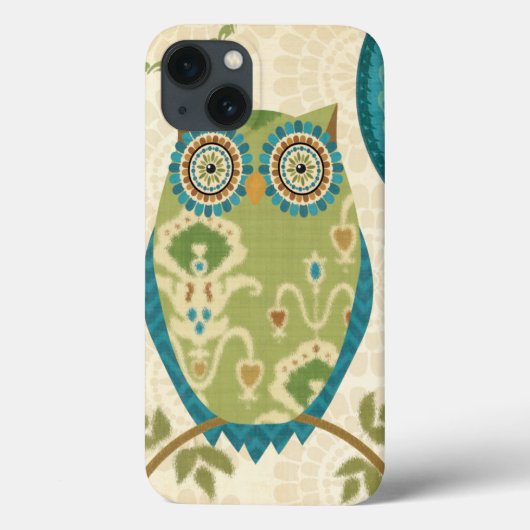 Coques Case-Mate iPhone Chouette décorative aux motifs circulaires (Verso)