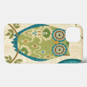 Coques Case-Mate iPhone Chouette décorative aux motifs circulaires (Verso (horizontal))