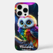 Coques Case-Mate iPhone Chouette des neiges Chouette tropicale arc-en-ciel (Verso)