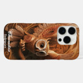 Coques Case-Mate iPhone Chouette des neiges en bois (Verso (horizontal))