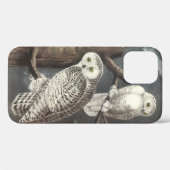 Coques Case-Mate iPhone Chouette des neiges par Audubon (Verso (horizontal))