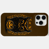 Coques Case-Mate iPhone Chouette d'Halloween éffrayante (Verso (horizontal))