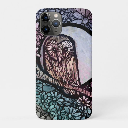 Coques Case-Mate iPhone Chouette effraie florale (Dos)