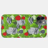 Coques Case-Mate iPhone Chouette en roses rouges (Dos (Horizontal))