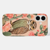 Coques Case-Mate iPhone Chouette Et Cactus Élégants À Brûler (Verso (horizontal))
