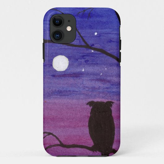 Coques Case-Mate iPhone Chouette et Pleine lune (Dos)