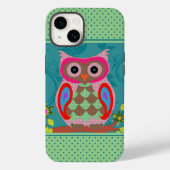Coques Case-Mate iPhone Chouette et points d'art folklorique (Verso)
