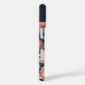 Coques Case-Mate iPhone Chouette et Rose Monogramme Personnalisé (Verso / Droite)