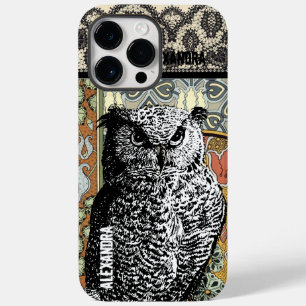 Coques Pour iPhone Chouette florale personnalisée Tons terreux chauds