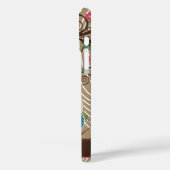 Coques Case-Mate iPhone Chouette grain de bois de mandarine arbre zig zag (Verso / Gauche)