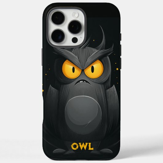 Coques Case-Mate iPhone Chouette grincheuse personnalisée (Verso)