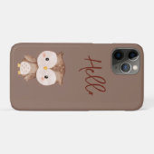 Coques Case-Mate iPhone Chouette Marron Mignonne (Dos (Horizontal))