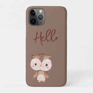 Case-Mate iPhone Case Chouette Marron Mignonne