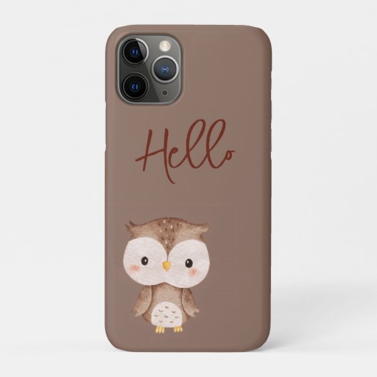 Coques Case-Mate iPhone Chouette Marron Mignonne (Dos)